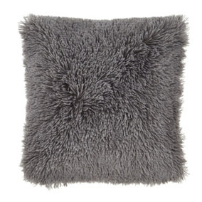 Catherine Lansfield Downstairs Living Cuddly 45x45cm Cushion Charcoal Grey