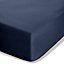 Catherine Lansfield Easy Iron Percale Combed Extra Deep Fitted Sheet Navy Blue