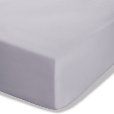 Catherine Lansfield Easy Iron Percale Combed Fitted Sheet Lilac