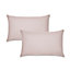 Catherine Lansfield Easy Iron Percale Standard 50x75cm Pack of 2 Pillow cases Blush Pink