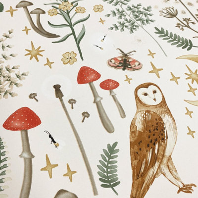 Catherine Lansfield Enchanted Twilight Wallpaper - For Living Room, Bedroom, Fireplace - Matt Finish,  Pattern, Natural