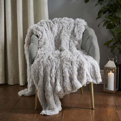 Grey extra large online throw