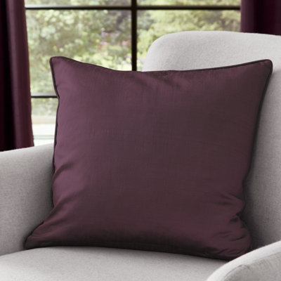 Catherine Lansfield Faux Silk Cushion Heather