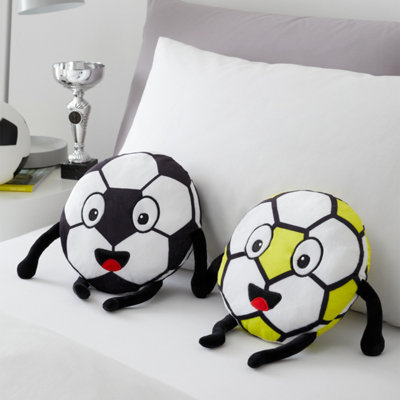 Catherine Lansfield Forever Together Football 36x29cm Magnetic Hands Cushions White / Black