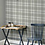 Catherine Lansfield Grey Check Mica effect Embossed Wallpaper