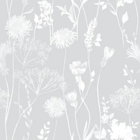 Gray Floral Background