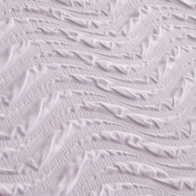 Catherine Lansfield Heatset Wave King Duvet Cover Set with Pillowcases Lilac