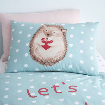 Polka Dot Hedgehog Hug Duvet Set by Catherine Lansfield