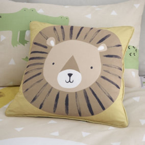 Catherine Lansfield Kids Living Roarsome Animals 43x43cm Cushion Natural