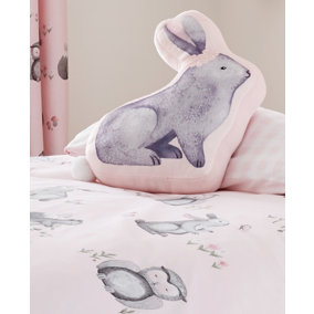 Catherine Lansfield Kids Living Woodland Friends Shaped Cushion Pink