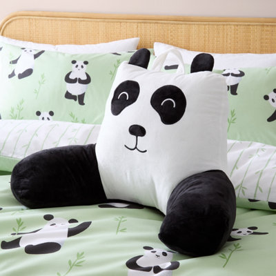 Catherine Lansfield Kids Perry Panda Cuddle Cushion Back Rest Black / White