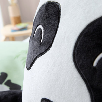Catherine Lansfield Kids Perry Panda Cuddle Cushion Back Rest Black / White