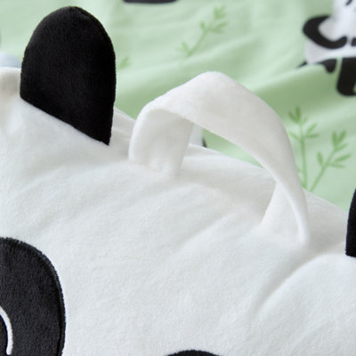 Catherine Lansfield Kids Perry Panda Cuddle Cushion Back Rest Black / White
