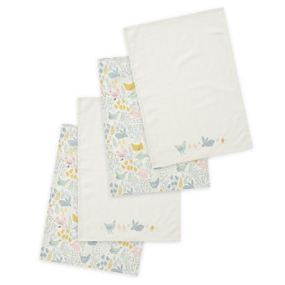 Catherine Lansfield Sneldrogend Katoen 4 Pack Gezichtsdoek Roze