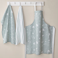 Catherine Lansfield Kitchen Meadowsweet Floral 70x80 cm Adult Apron Green