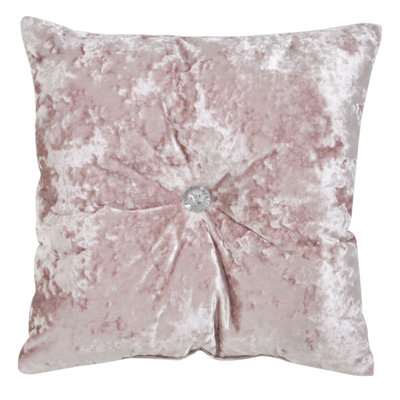 Blush pink crushed velvet hot sale cushions