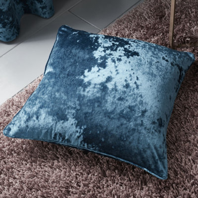 Teal crushed cheap velvet cushions