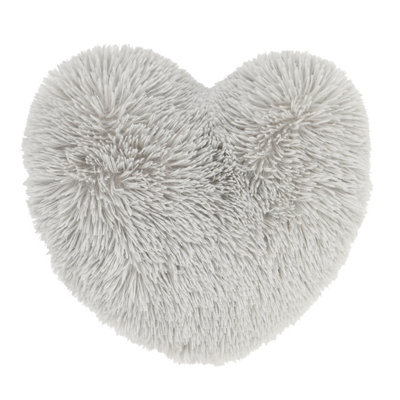 Grey heart shaped clearance cushion