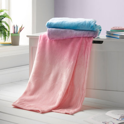 Catherine Lansfield Mermaid Cosy Fleece 130x170cm Blanket Throw Pink DIY at B Q