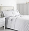 Catherine Lansfield Milo Bow King Duvet Cover Set with Pillowcases White