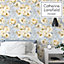 Catherine Lansfield Ochre Floral Pearl Effect Embossed Wallpaper