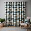Catherine Lansfield Ombre Texture 66x90 Inch Thermal Eyelet Curtains Two Panels Teal