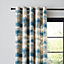Catherine Lansfield Ombre Texture 66x90 Inch Thermal Eyelet Curtains Two Panels Teal