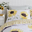 Catherine Lansfield Painted Sun Flowers Double Duvet Cover Set with Pillowcases Yellow