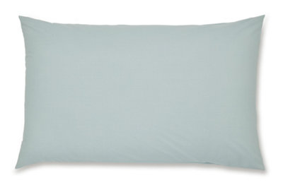 Catherine Lansfield Pillowcases Easy Iron Percale Standard 50x75cm Pack of 2 Pillow cases with envelope closure Duck Egg Blue