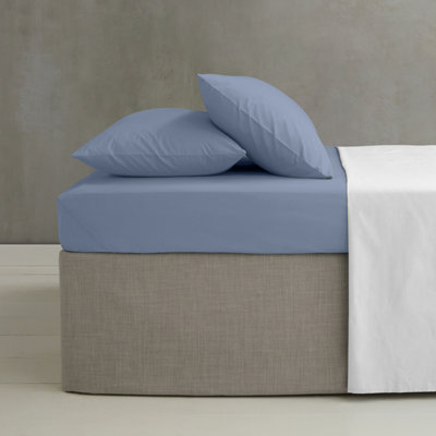 Catherine Lansfield Pillowcases Easy Iron Percale Standard 50x75cm Pack of 2 Pillow cases with envelope closure Lansfield Blue