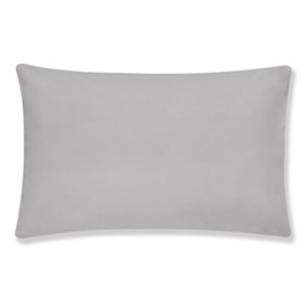 Catherine Lansfield Pillowcases Silky Soft Satin Standard 50x75cm Pack of 2 Pillow cases with envelope closure Silver Grey