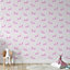 Catherine Lansfield Pink Novelty Mica effect Embossed Wallpaper