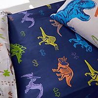 Catherine Lansfield Prehistoric Dinosaurs Fitted Sheet Blue