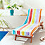 Catherine Lansfield Rainbow Stripe Beach Sun Lounger Towel 78x200cm Bright