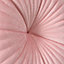 Catherine Lansfield Round Cushion Embellished 40x40cm Cushion Pink