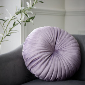 Catherine Lansfield Round Cushion Soft Touch 40x40cm Cushion Lilac