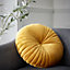Catherine Lansfield Round Cushion Soft Touch 40x40cm Cushion Mustard Yellow