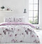 Catherine Lansfield Scatter Butterfly King Duvet Cover Set with Pillowcases Heather