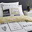 Catherine Lansfield Sleep Dreams Single Duvet Cover Set with Pillowcases Ochre
