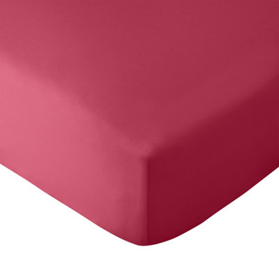 Catherine Lansfield So Soft Easy Iron Fitted Sheet Hot Pink