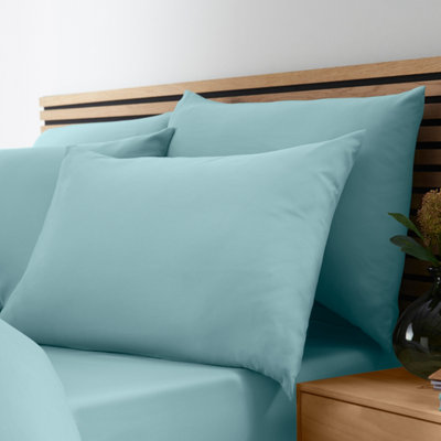 Catherine Lansfield So Soft Easy Iron Standard Pillowcase Pack of 4 Duck egg Blue