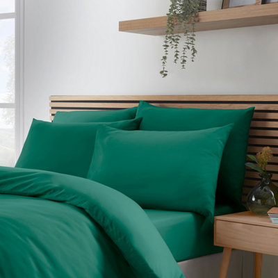 Catherine Lansfield So Soft Easy Iron Standard Pillowcase Pack of 4 Teal Green
