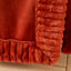 Catherine Lansfield Velvet and Faux Fur 150x200cm Blanket Throw Burnt Orange