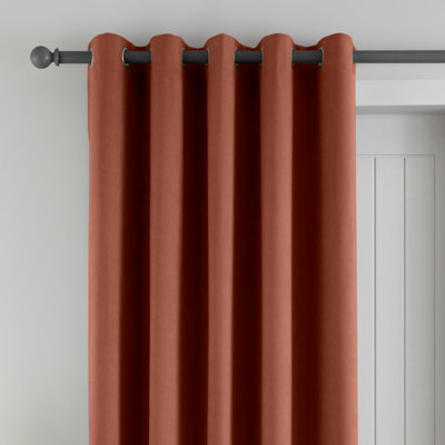 Catherine Lansfield Wilson Blackout Thermal 117x213cm Door Panel Terracotta