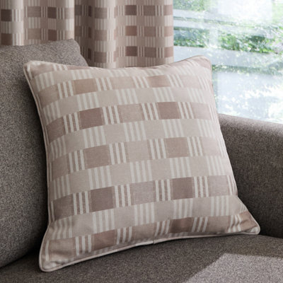 Catherine Lansfield Wilson Check 45x45 cm Cushion Natural