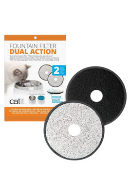 Catit Fresh & Clear Dual Action Drinking Fountain Replacement Filter - 2 Pack