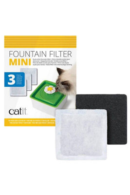 Catit Mini Flower Drinking Fountain Replacement Filter 3pk