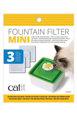 Catit Mini Flower Drinking Fountain Replacement Filter 3pk