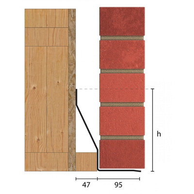 Catnic Timber Frame Lintel CTF5 50mm Cavity Length 1500mm
