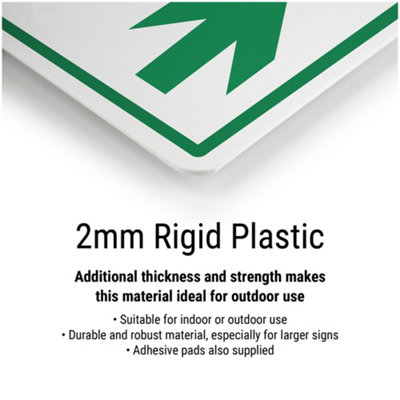 CAUTION CONSTRUCTION TRAFFIC Warning Sign 2mm Rigid Plastic 400x300mm
